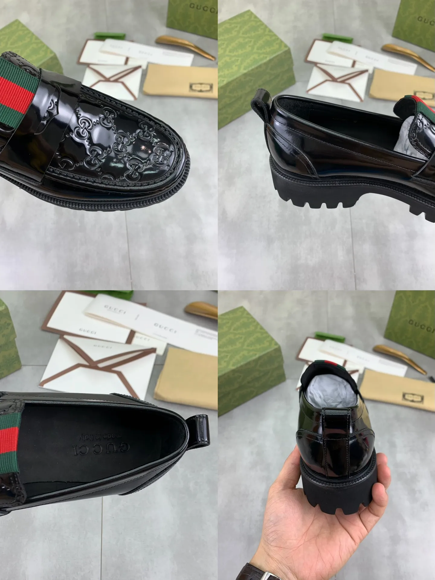Factory price P840 💰💎💎💎Top version (original foam outsole) Brand: [GUCCi] Gucci's new business formal casual leather shoes Standard code: Men's size 39–45 (38 needs to be customized) Grade: Same style as the official website Original order quality Materials: Original open-edge beaded calfskin Water-dyed cowhide lining Original lightweight foam outsole Style category: Men's fashion Formal casual leather shoes, slip-on men's shoes series, young and fashionable, European and American trends, British style, casual matching, comfortable feet, color: multiple colors available, actual picture